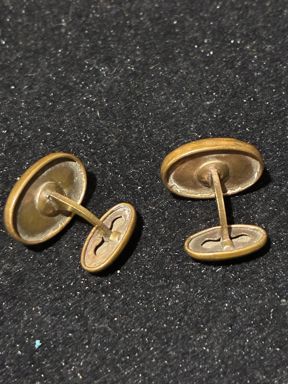 Antique Victorian Era Gold Filled Goldstone Inlay Cufflinks